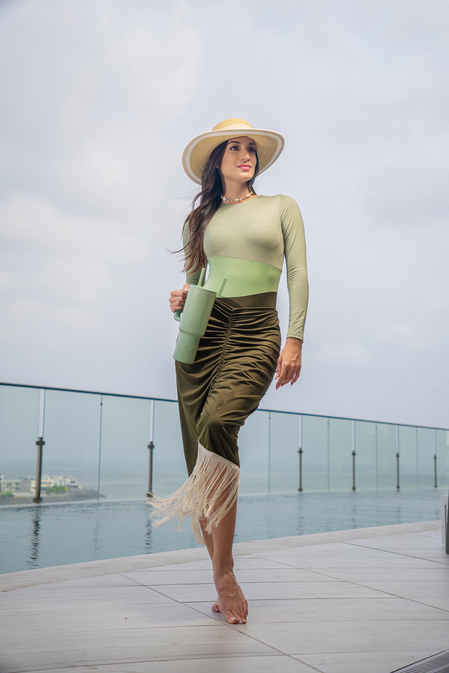 SARITA SET- OLIVE
