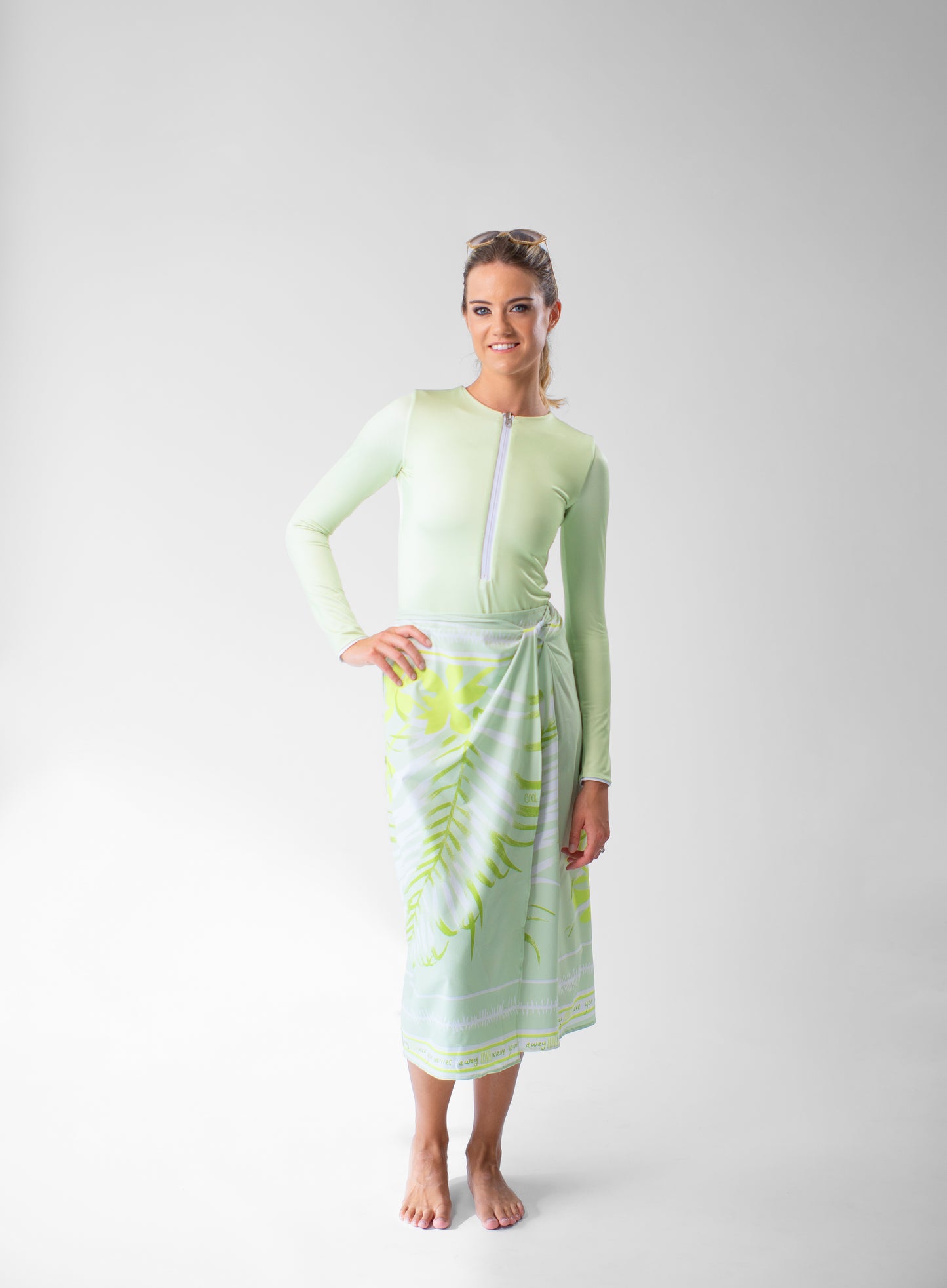 SELENA GREEN/WHITE REVERSIBLE SET