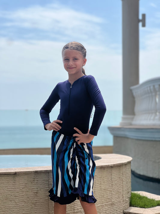 NAVY BM/Strips/Cream LITTLE TIDERS