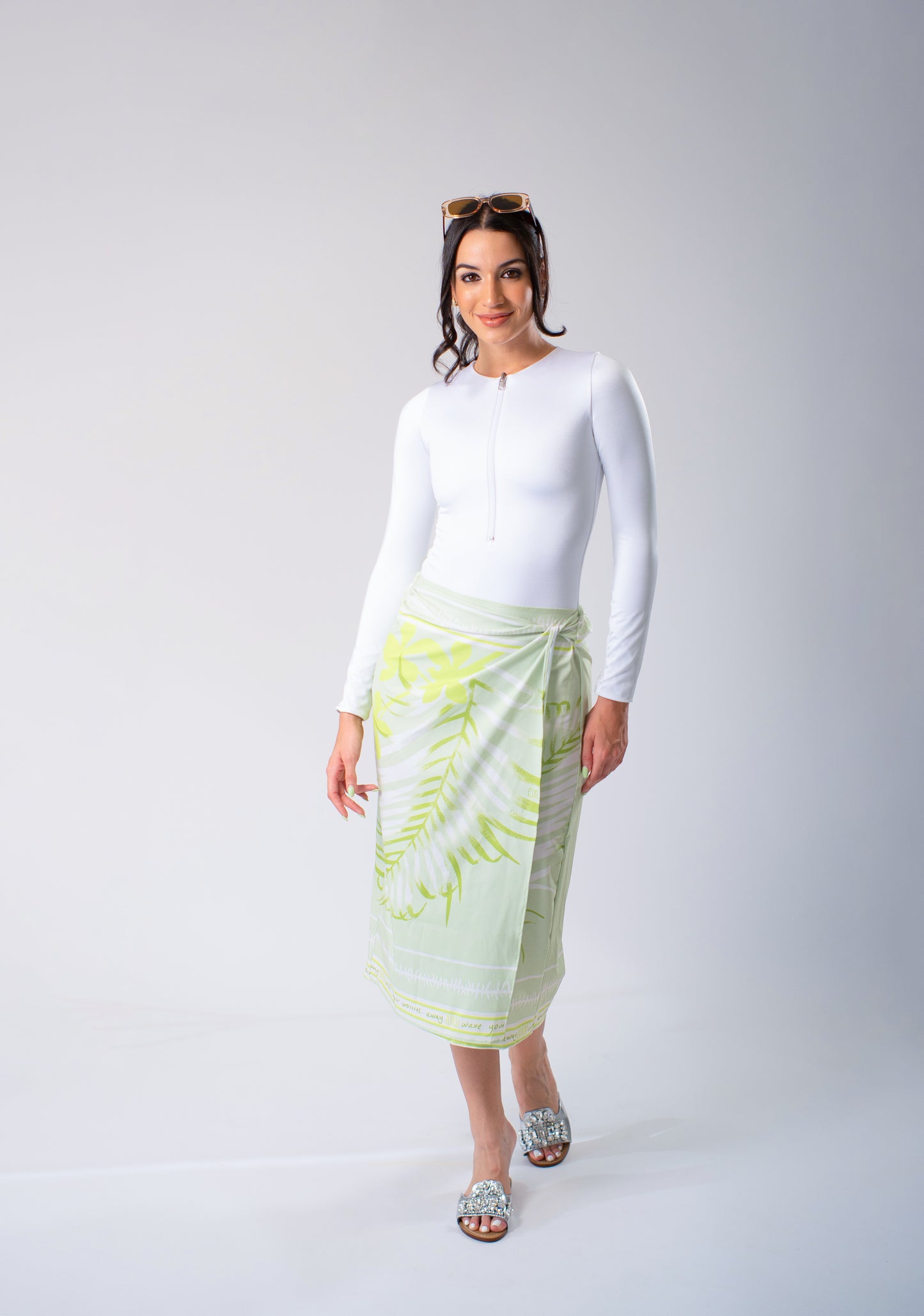 SELENA GREEN/WHITE REVERSIBLE SET