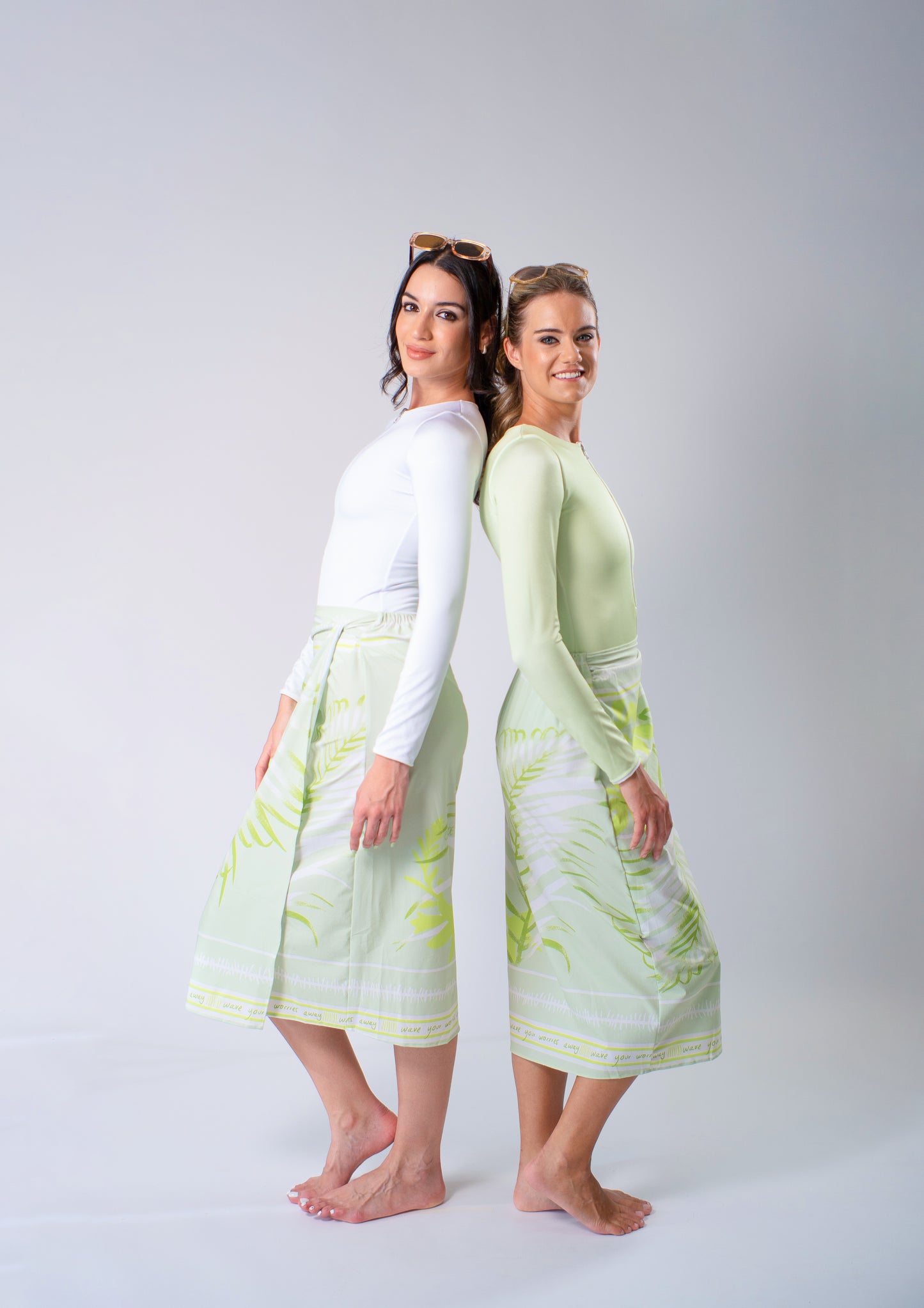 SELENA GREEN/WHITE REVERSIBLE SET