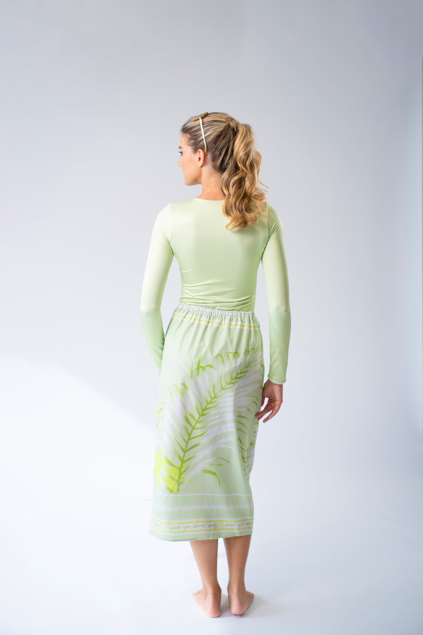 SELENA GREEN/WHITE REVERSIBLE SET