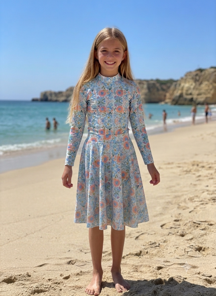 AQUA PINK - LITTLE TIDERS - SWIM DUO
