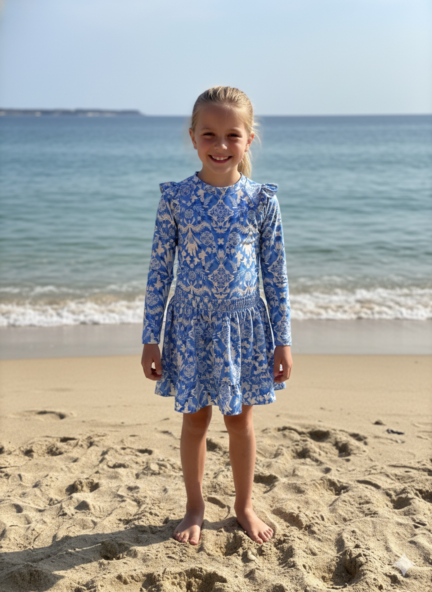 ORIENTAL AQUA FLUR - LITTLE TIDERS - SWIM DUO