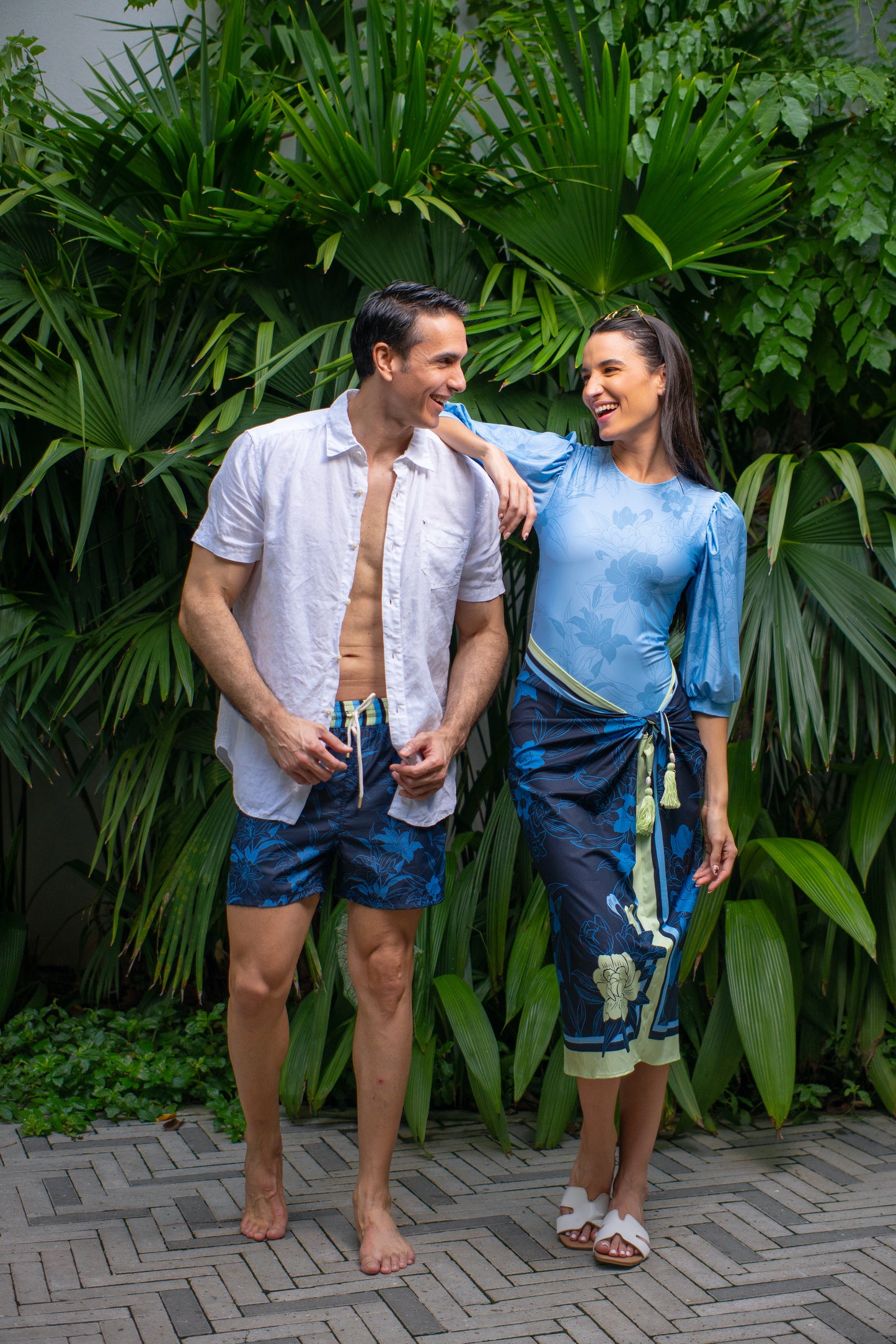 MEN BLOOM THE BLEU - SWIM TRUNK