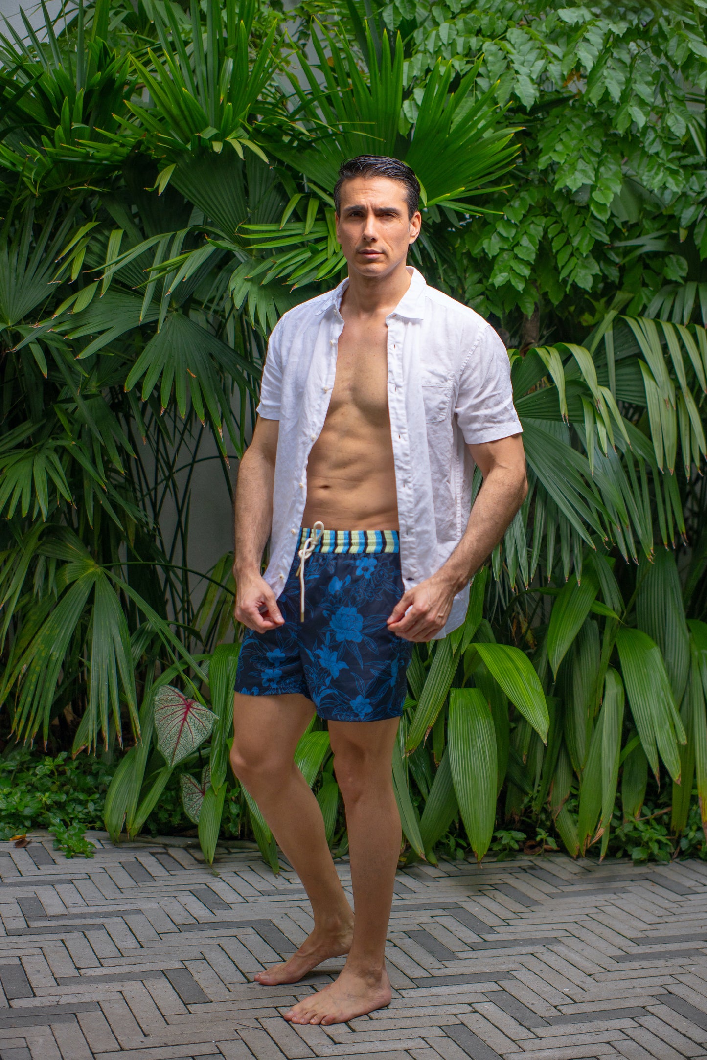 MEN BLOOM THE BLEU - SWIM TRUNK