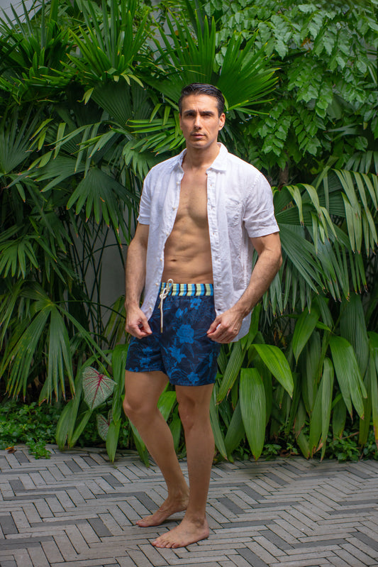 MEN BLOOM THE BLEU - SWIM TRUNK