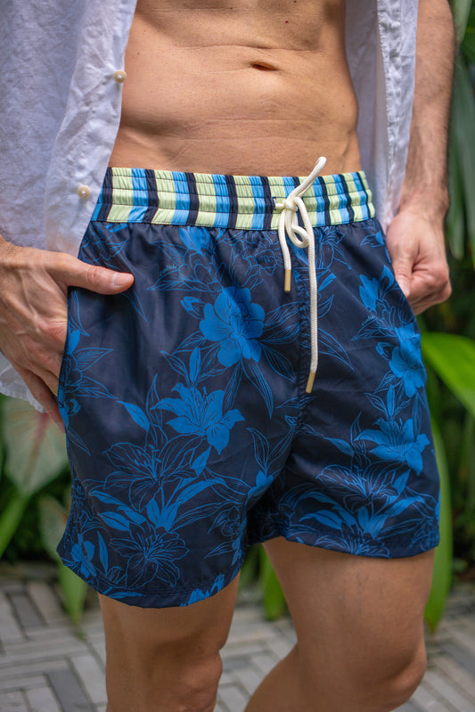MEN BLOOM THE BLEU - SWIM TRUNK
